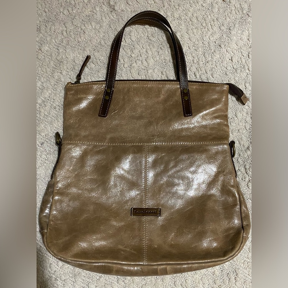 CAVALCANTI Large Leather Shoulder Bag, Tote Like Bag Florence, Italy